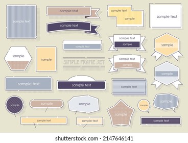 Simple line drawing frame set