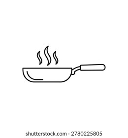 Simple line drawing of frying pan