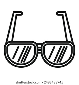 Simple line drawing of glasses, suggesting looking or seeing