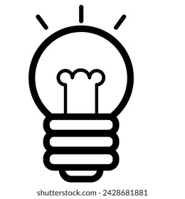 Simple line drawing of a glowing beanbulb
