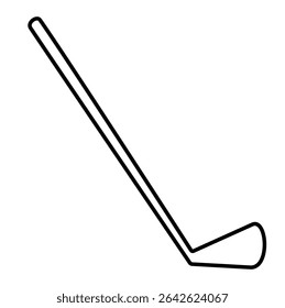 Simple line drawing of golf club icon. Clipart image isolated on background.