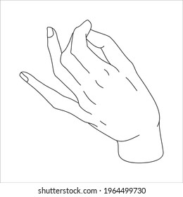 Simple Line Drawing Hand Stock Vector (Royalty Free) 1964499730 ...