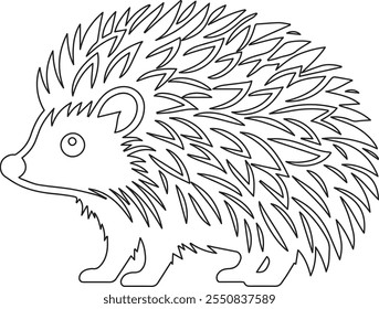 Projeto de ilustração de arte vetorial de Hedgehog.