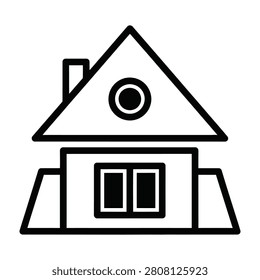 Simple line drawing house