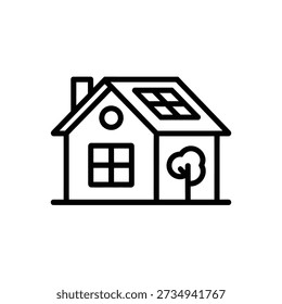 Simple line drawing house