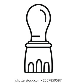 Simple line drawing icon of a meat tenderizer hammer, a kitchen utensil used for tenderizing food