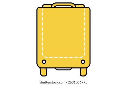Simple line drawing icon of a school bag, Vector Illustration
