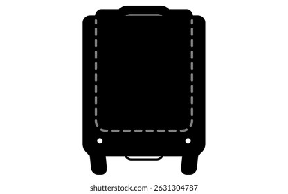 Simple line drawing icon of a school bag, Vector Illustration