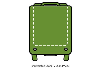 Einfaches Linien-Symbol einer Schultasche, Vektorgrafik