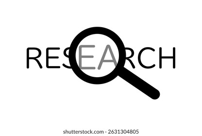 Simple line drawing icon of search images, Vector Illustration