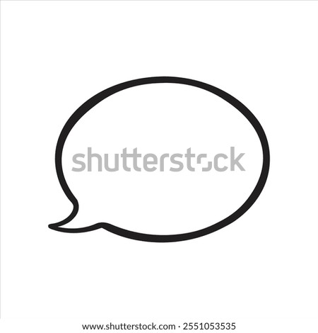 A simple line drawing icon of speech bubbles, for conversation or communication icon , vector illustration. Speech bubble icon set. Silhouette style