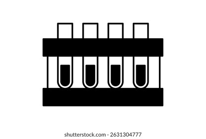 Simple line drawing icon of test tube icon, Vector Illustration