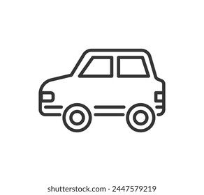Simple line drawing illustration: Car