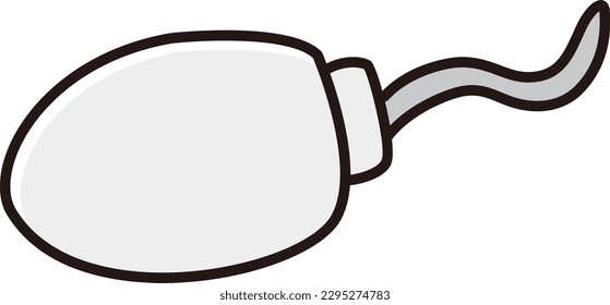 Ilustración de dibujo de línea simple de esperma