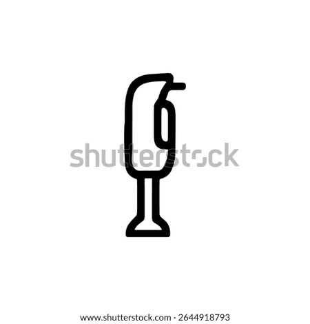 Simple Line Drawing Immersion Blender Kitchen Appliance Utensil Icon