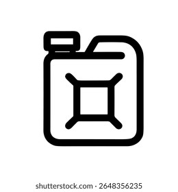 Simples Linha Desenho Jerrycan Contorno Isolado Ícone Do Recipiente De Combustível Ilustração