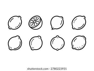 Simple line drawing of lemons