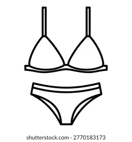 Simple line drawing lingerie
