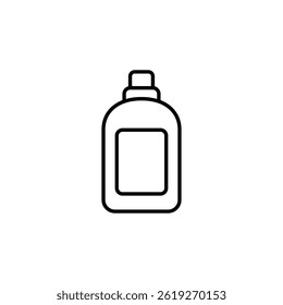 Simple line drawing of liquid container, minimalist bottle icon vector
