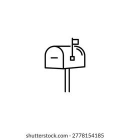 Simple line drawing of a mailbox