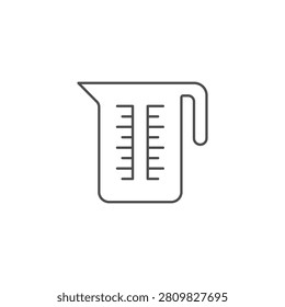 Simple line drawing of measuring cup