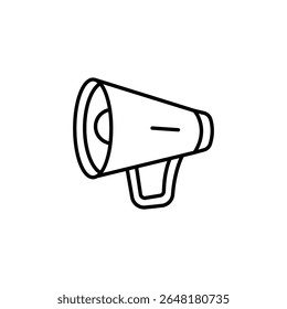 Simple Line Drawing Of A Megaphone On Transparent Background