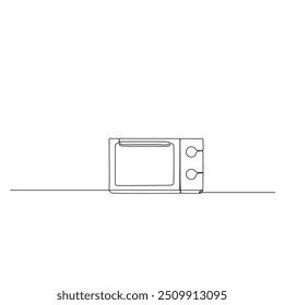 A simple line drawing of a microwave. The microwave has a door and control panel, while the book has three circles on its spine