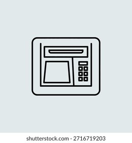 Desenho de linha simples de forno de micro-ondas