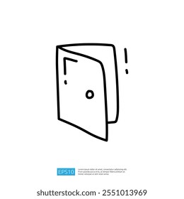 A simple line drawing of an open folder, suggesting organization or document management.