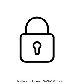 Einfache Linie Zeichnung Vorhängeschloss Illustration Sicherheit und Sicherheit