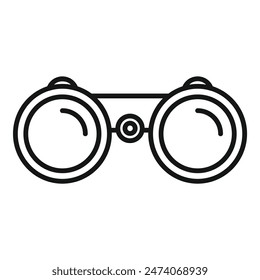 Simple line drawing of a pair of binoculars, perfect for representing searching or exploring