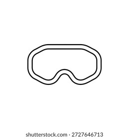a simple line drawing of a pair of goggles