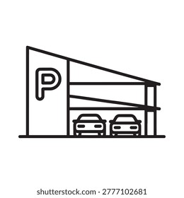 Simple line drawing parking