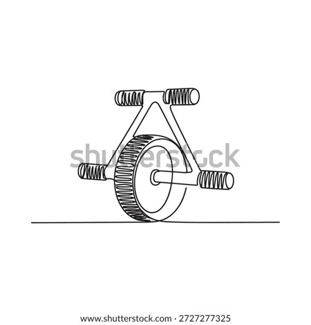 Simple line drawing of a penny farthing bicycle