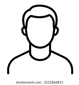 A simple line drawing of a person with a neutral expression.