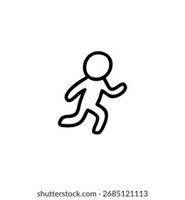 Dibujo de línea simple de una persona corriendo