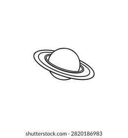Simple Line Drawing Planet