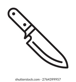 Simple line drawing of a pocketknife with a visible blade