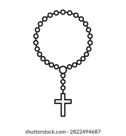 Simple line drawing rosary