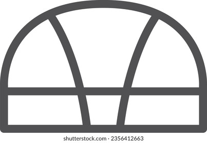 Simple line drawing single item icon of sports equipment swimming hat