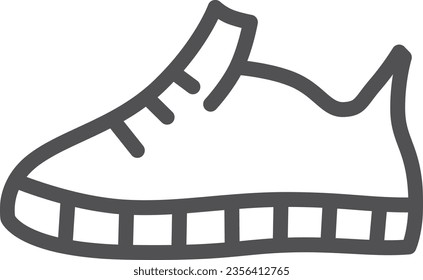 Dibujo simple de un solo elemento icono de equipo deportivo Zapatos