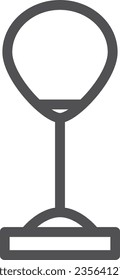 Dibujo de línea simple icono de un solo elemento de equipo deportivo Bolsa de arena