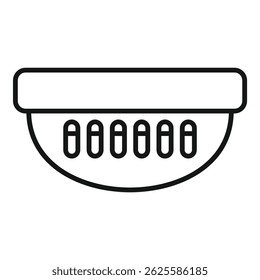 Simple line drawing of a smoke detector icon for safety related designs