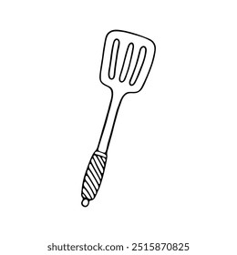 Simple line drawing of a spatula