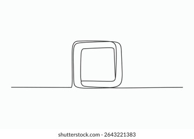Einfache Linienzeichnung eines Tablets oder Smartphones. Minimalistisches Design, durchgängige Einzellinien-Kunst, perfekt für App-Symbole, Websites oder Präsentationen.