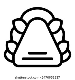 Simple line drawing of a taco, ideal for menus or food apps