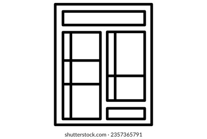 Simple line drawing of the tax return, Vector Illustration