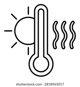Simple line drawing thermometer