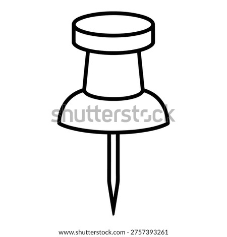 A simple line drawing thumbtack