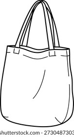 Um simples desenho de linha de uma bolsa ou bolsa.